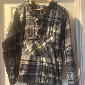 Men's Vintage Nike Sportswear Hooded Windbreaker Pullover Plaid | Size S